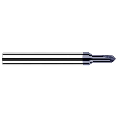 HARVEY TOOL Chamfer Cutter-Pointed-Long Reach 0.0470" (3/64) Neck DIAx0.1410" Reachx30° per side Carbide 911030-C3